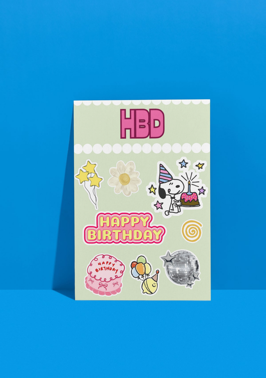 Happy Birthday Sticker Sheet